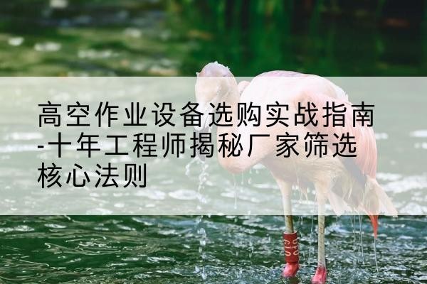 永登剪叉式升降机厂家-高空作业设备选购实战指南-十年工程师揭秘厂家筛选核心法则